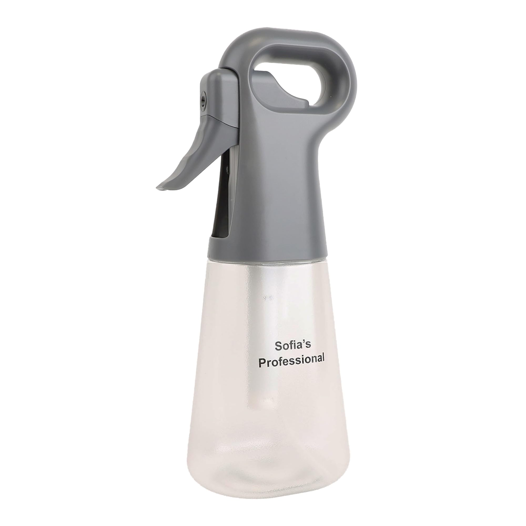 Eson Clear & Grey Hair Water Spray Bottle 300Ml, Refillable Continuous Mist Sprayer, Spray Bottle For Barber, Hairdresser, Salon, Hair Styling, Cleaning, Misting & Skin Care, Plants (Clear & Grey)