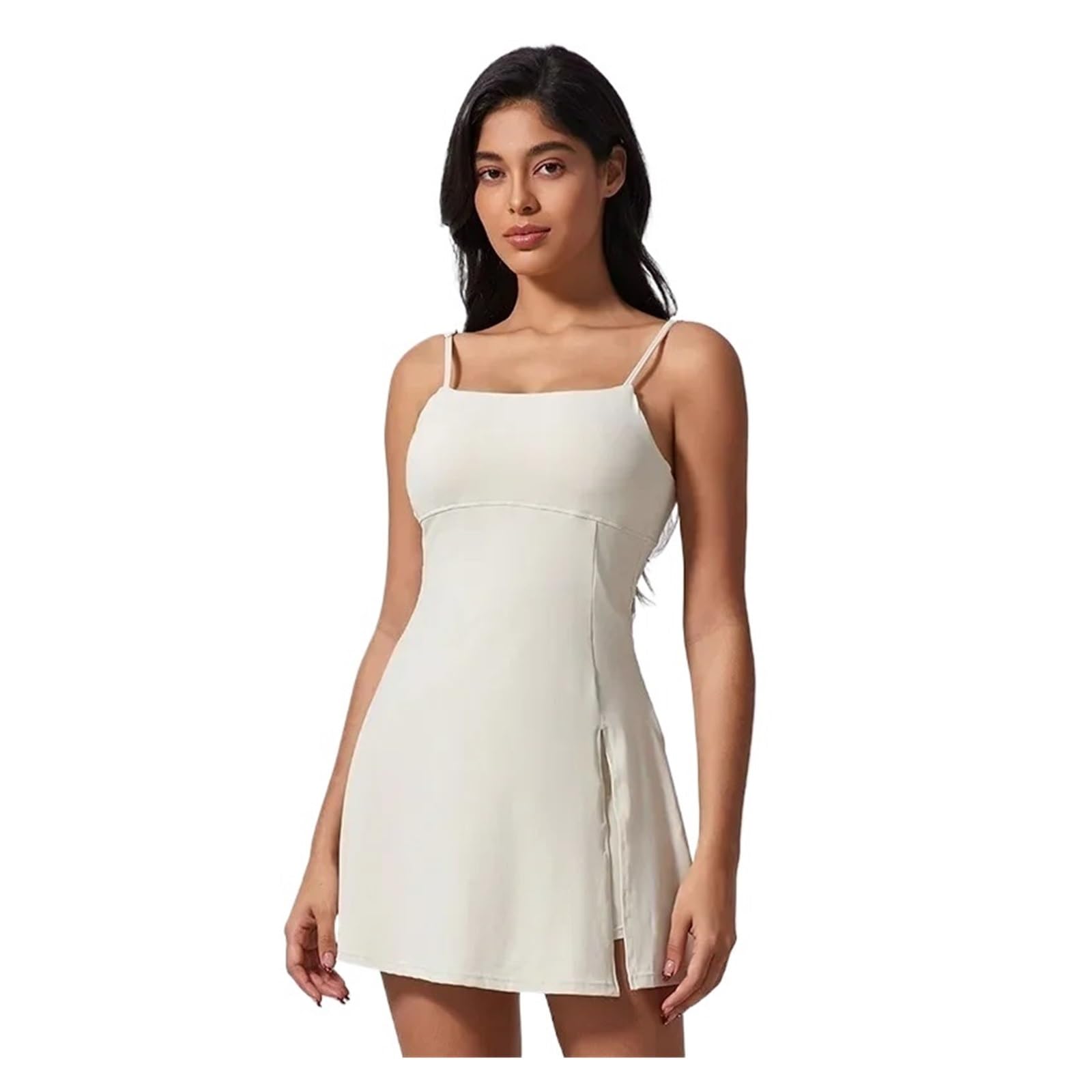 Ropa Padel Mujer Vestido Deportivo for Mujer con Espalda Descubierta, cojín extraíble for el Pecho, Transpirable, for Yoga al Aire Libre, Falda de Tenis(M)