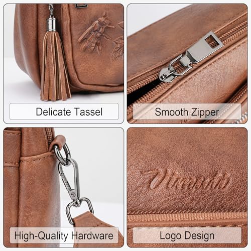 Image of Crossbody Bags for Women, Vegan Leather Embossed Crossbody Purse | Trendy Lightweight Design with Adjustable Strap, Spacious Interior for Daily Essentials, Ideal for Travel and Gift Giving