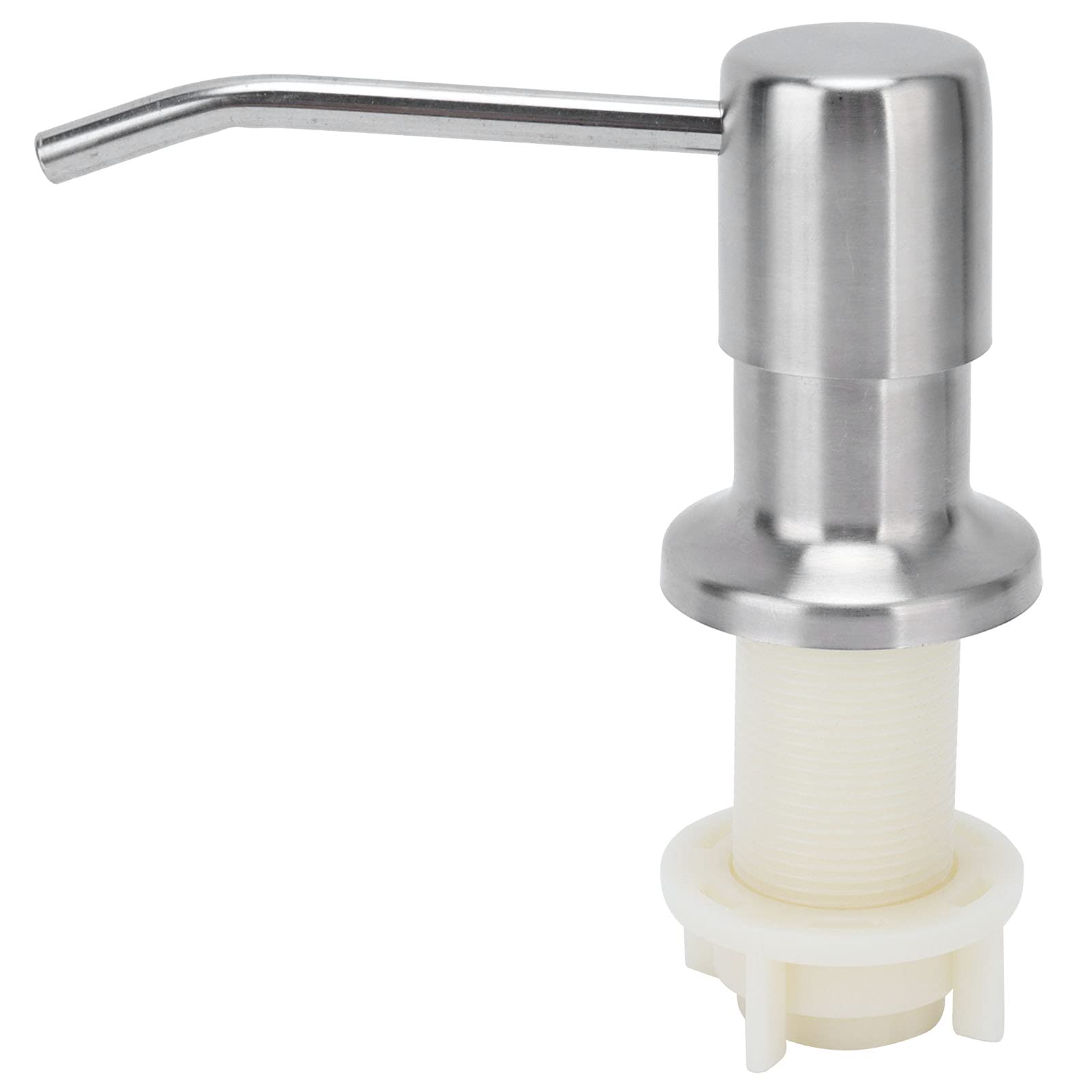 Kit de Tête de Pompe à Savon Évier de Cuisine en Acier Inoxydable Distributeur de Liquide Intégré avec Tube D'extension