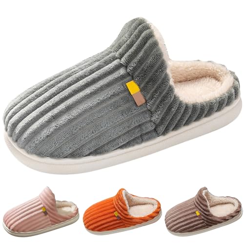 Slippers for Women Warm Memory Foam Comfy House Slippers with Non-Slip Rubber Sole Indoor and Outdoor Fuzzy Cozy Shoes Plush Bedroom Autumn Winter Thickened Warm Comfortable Slipper4