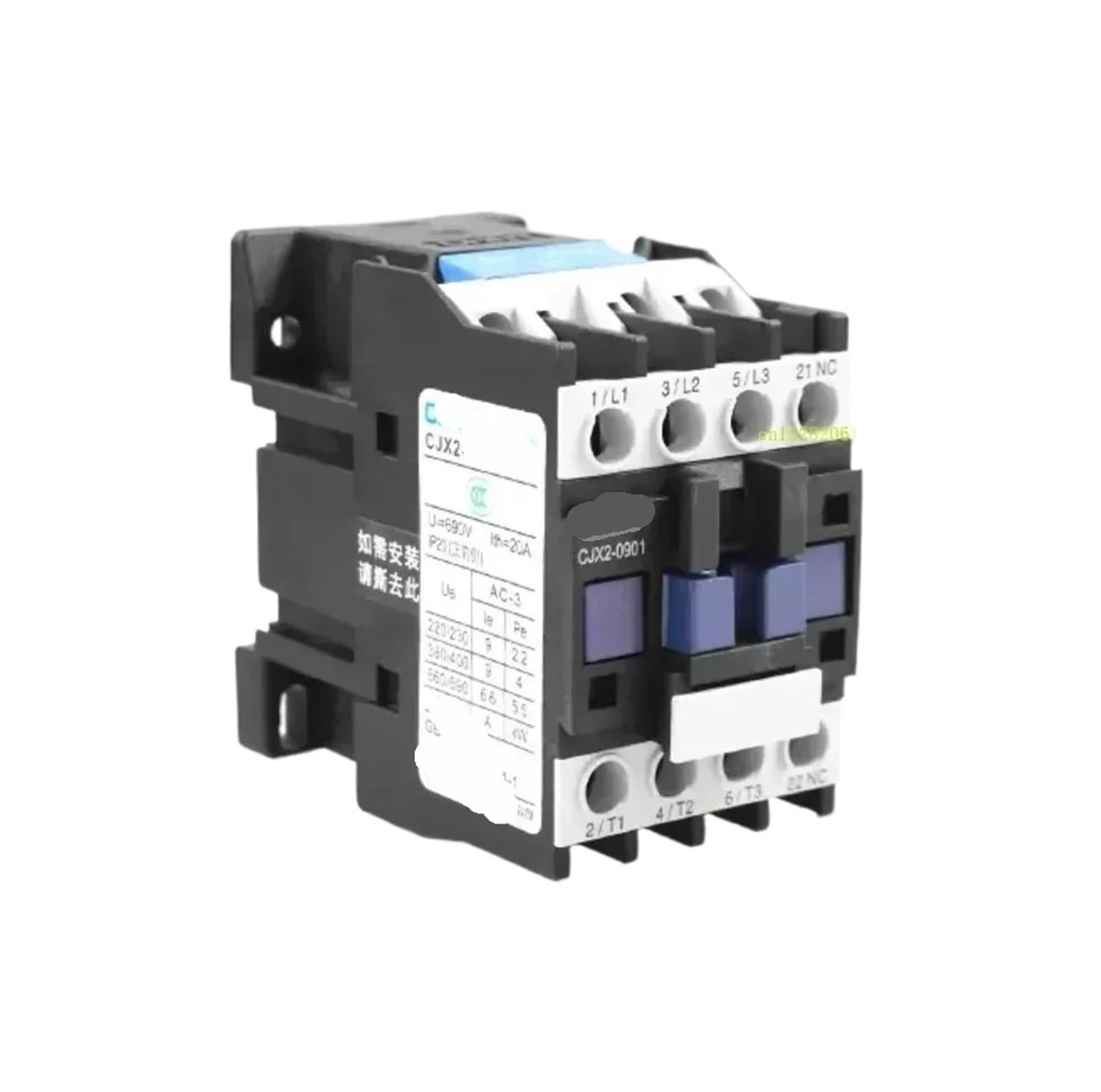 Contacteur CA CJX2-0901 pour stabiliser un moteur triphasé et éviter les coupures 110V