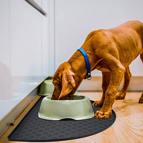 GueXioXio Pet Food Mat, Pet-Friendly Silicone Cat Dog Feeding Bowl Mat for Food and Water, Non-Slip/Waterproof Dog Food… - Image 4
