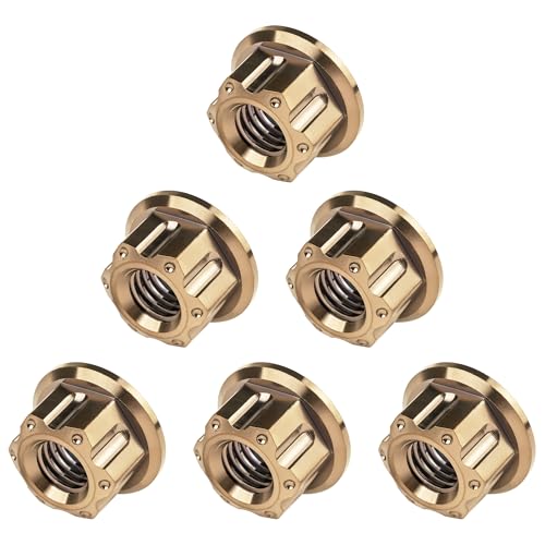Image of Titanium M6 M8 M10 M12 M14 M16 Flange Bolt Nut Bicycle Motorcycle Rear Axle Car Modification Accessories Pack of 6 (M6 Pitch 1.0mm, Bronze)