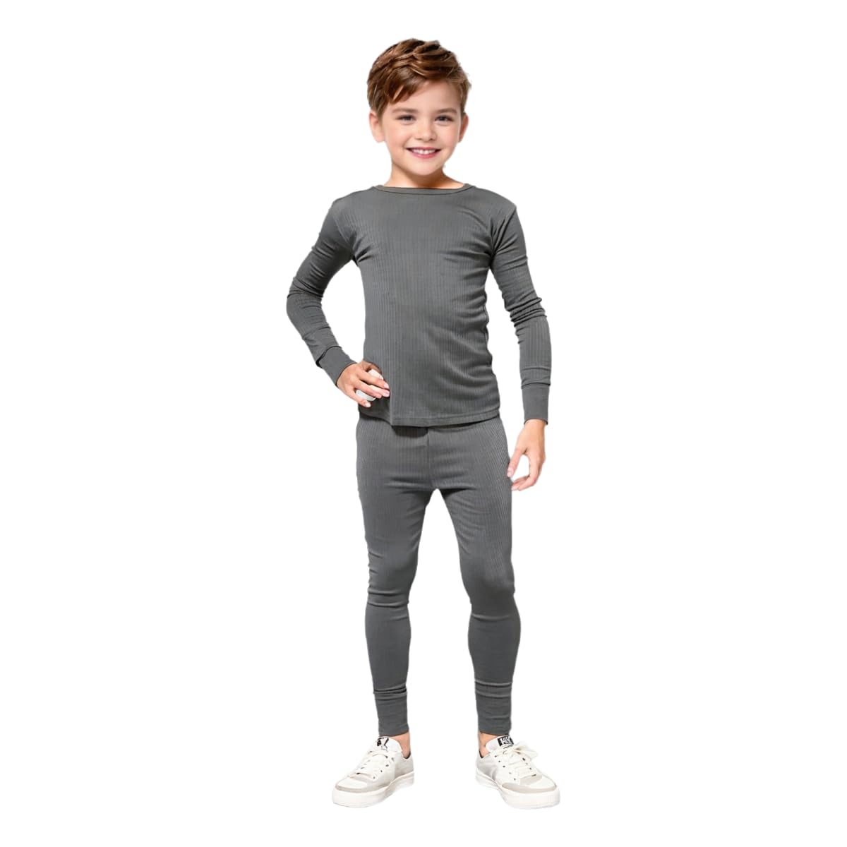 Ensemble de sous-vêtements thermiques à manches longues pour enfants