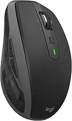 Logitech Mouse sem fio compacto MX Anywhere 2S Bluetooth Edition, sem receptor USB – Use em qualquer superfície, rolagem hiperrápida, recarregável, controle até 3 computadores e laptops Apple Mac e
