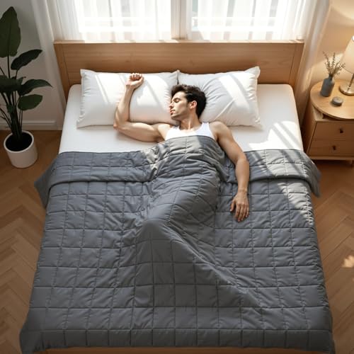 Image of Weighted Blanket 25 lb, 78 inch x 85 inch Twin Size Cooling Cotton Machine Washable