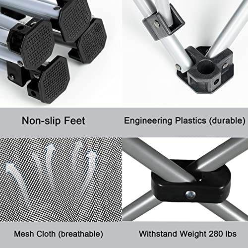 Newsty Folding Lawn Chairs Camping Chairs Portable Outdoor Chairs Folding Chairs Support 300 Lbs #TOP2