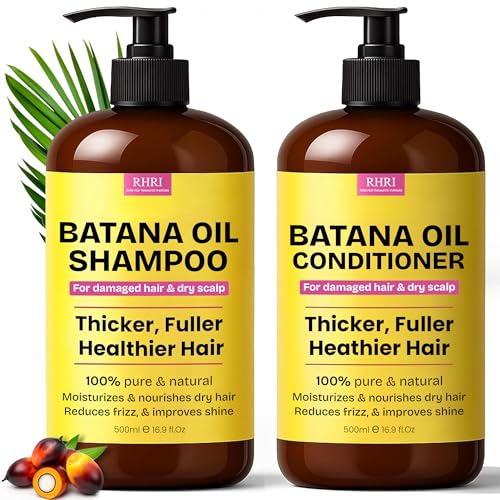Batana Oil Shampoo and Conditioner Set | Raw Organic Batana Oil for Hair Growth | Clarifying &...
