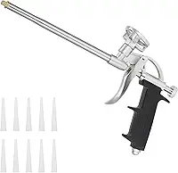 Pistola de espuma, pistola de espuma profissional resistente, pistola de calafetagem expansível de PU, aplicador de spray para calafetagem, enchimento, vedação, uso doméstico e escritório (1)