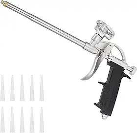 Pistola de espuma, pistola de espuma profissional resistente, pistola de calafetagem expansível de PU, aplicador de spray para calafetagem, enchimento, vedação, uso doméstico e escritório (1)