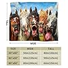 Funny Horses Blanket Horse Throw Blanket Horse Gifts and Decor Funny Animal Blanket for Girls Women Men Boys Soft Warm Cozy Fleece Blanket for Couch Sofa Bed 50"x40" #2