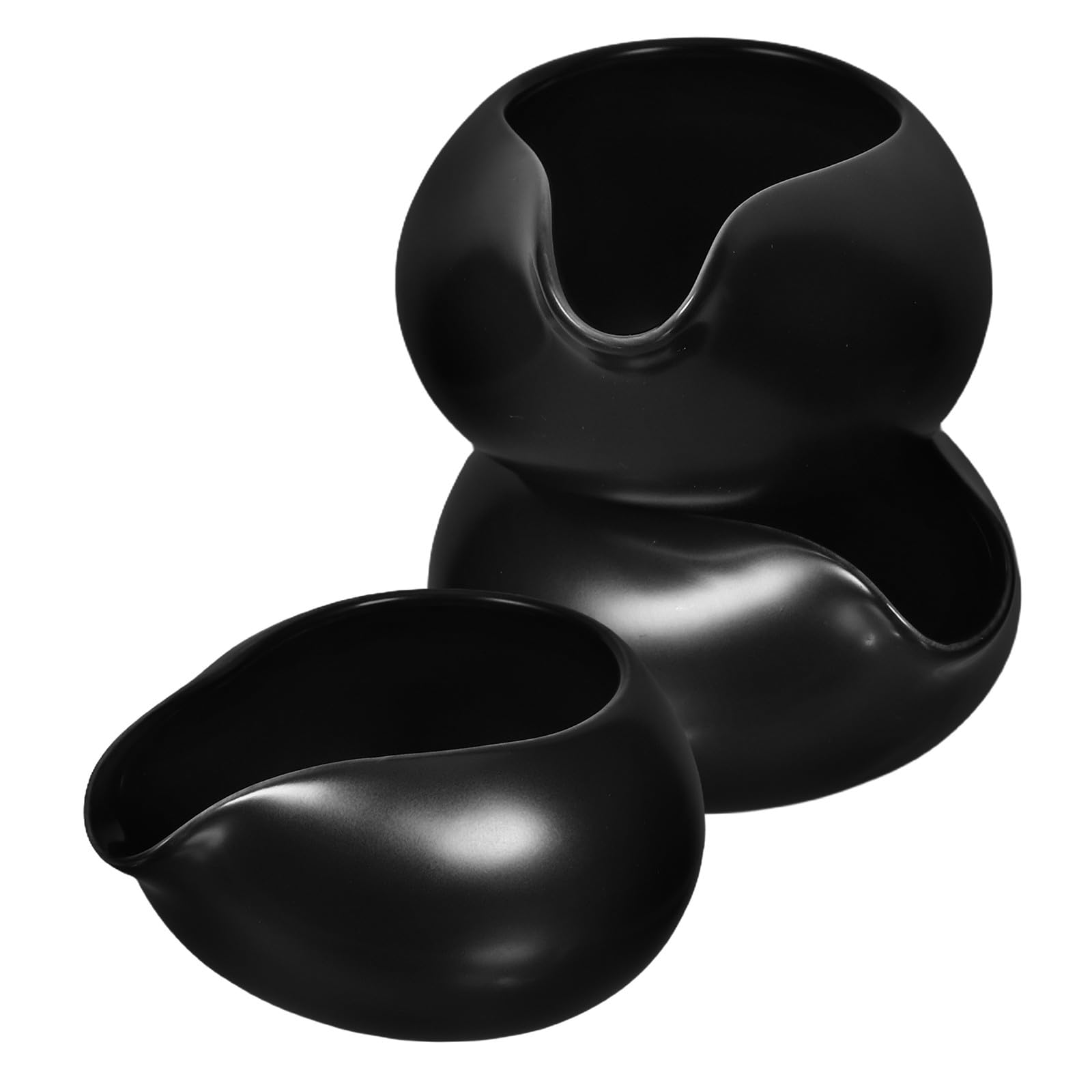 OSALADI Lot de 3 Pichets à Lait en Céramique Blanche, Pots à Sauce pour Café Cuisine, Bec Verseur Précis, Accessoires Bar à Café, Service de Table pour Maison et Restaurant