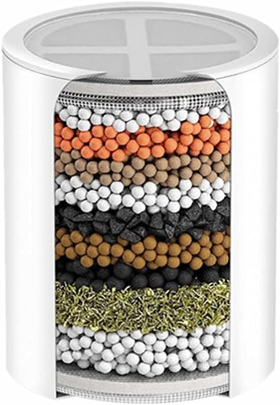 1-Pack Replacement Shower Filter Cartridge Compatible with New Wave Enviro High Pressure Filtered Shower Heads,Water Softener Filter for Hard Water Reduce Chlorine and Harmful Substances