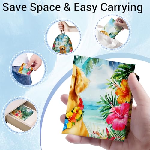 Image of Grip Bag Palm Tree Golden Retriever Small Gymnastics Grip Bags for Fitness