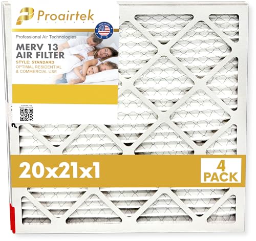 Filtres à air MERV 13 Proairtek 20x21x1 pour un air domestique purifié