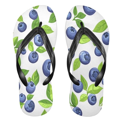 CEBUGI Unisex Flip Flop -Flat Sandal -NonSlip Couple Slippers -Natural Rubber Foam Soles Ultimate Comfort and Durability for Indoor Outdoor|Blueberry
