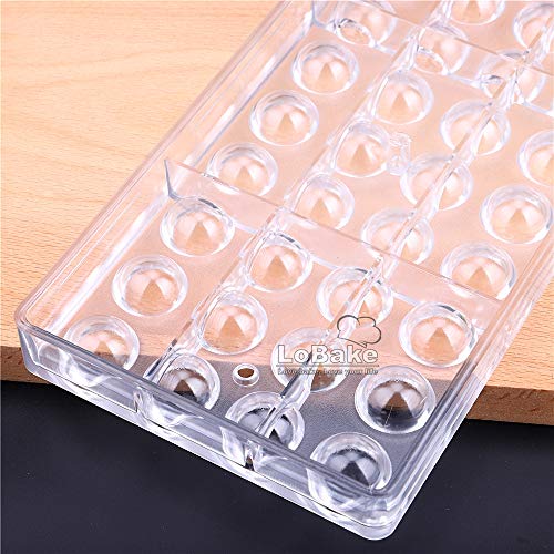 Image of 36 Cavities 2cm Diameter Half Ball Shape Polycarbonate PC Chocolate Mold Candy Making Supplies DIY Baking Supplies