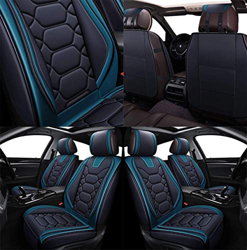 Oasis Auto Car Seat Covers Accessories 2 Pieces Front Premium Nappa Leather Cushion Protector Universal Fit For Most Cars Suv Pick-Up Truck, Automotive Vehicle Auto Interior Décor (Os-004 Teal Blue) #TOP3