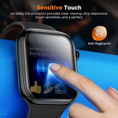 Image of LK 4 Pack for Apple Watch Series 10 Screen Protector 46mm Privacy, HD Ultra-thin [Upgrade Anti-Spy] Soft TPU Film 46mm Apple Watch Screen Protector,Touch Sensitive Anti-Scratch