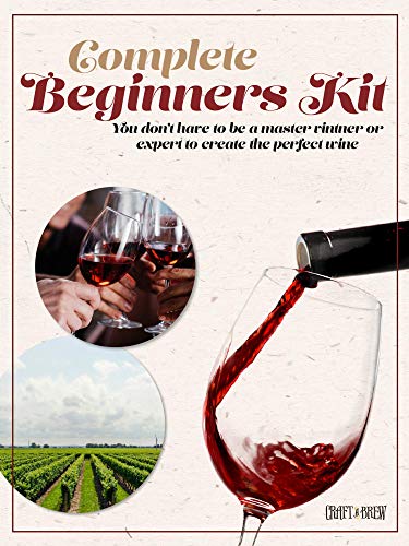 Craft A Brew Making Home Kit – Easy Brew Beginners With Ingredients And Supplies – Ultimate Wine Brewer Experience, 1 Gallon, Cabernet Sauvignon #TOP6