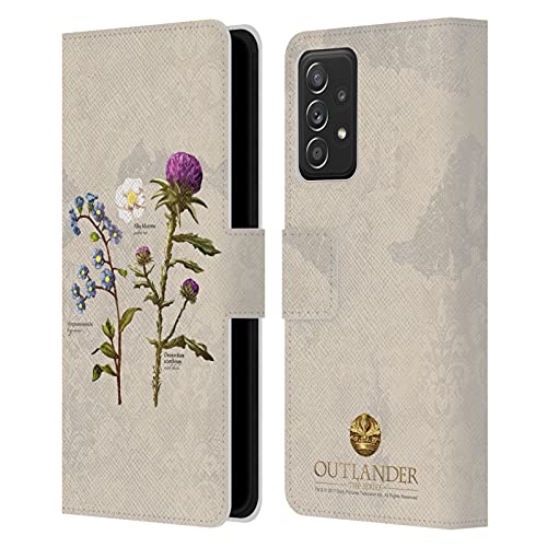 Étui Outlander Fleurs Graphiques en cuir pour Samsung Galaxy A53 5G
