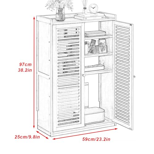 Mueble oculto para router y gestion de cables con estante ajustable 3