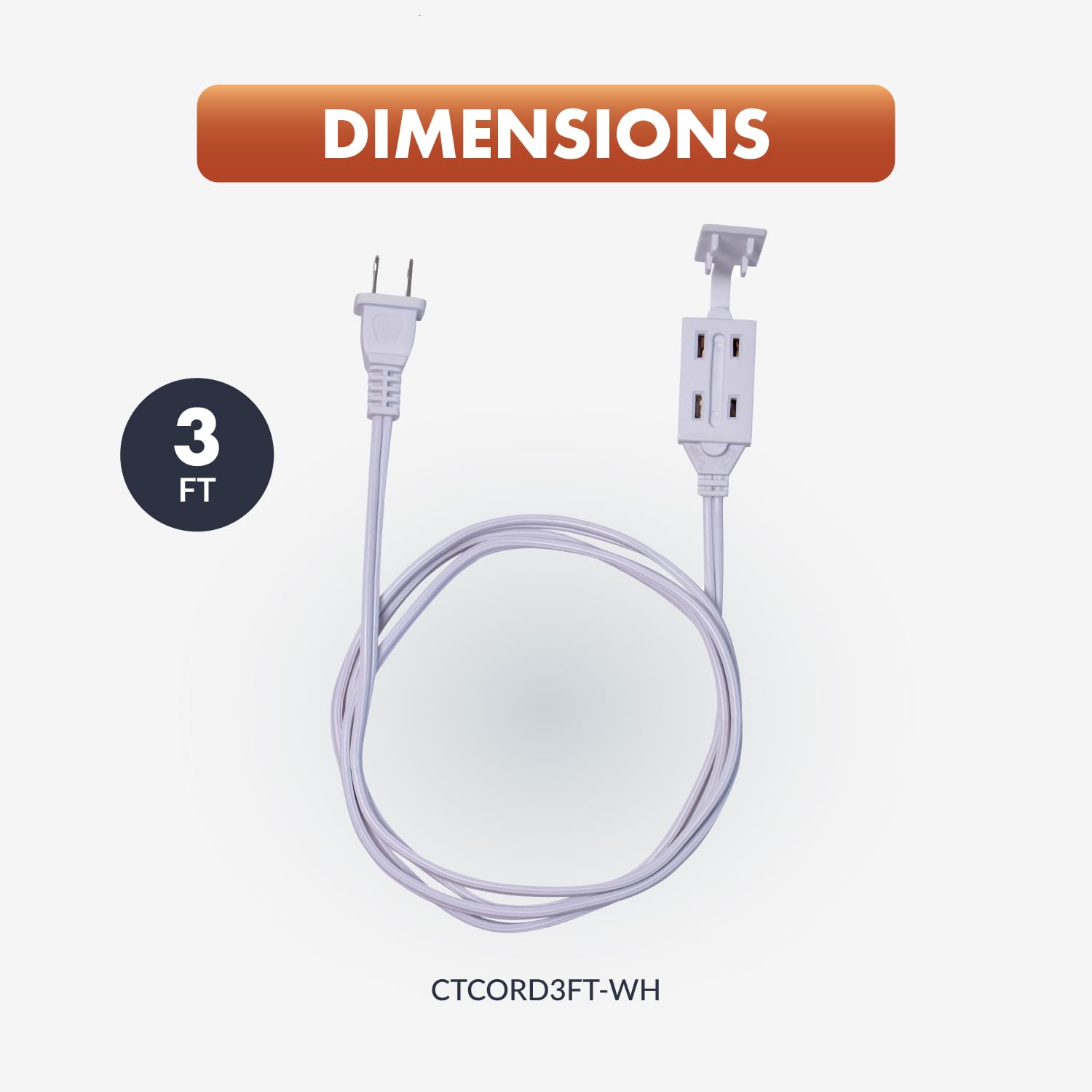Newhouse Electric 3-Foot Extension Cord - Tamper Guard -2