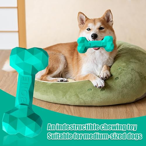SAVOSWEET Kauspielzeug Hund Knochen Gummi, Hundespielzeug Knochen Unzerstörbar, Hundeknochen Mittlere Hunde Blau, Geeignet für Hunde Innerhalb von 30 Kg, Hundespielzeug zur Zahnreinigung