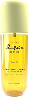 Life’s Butter Body Oil - Hydrating Stretch Mark & Scar Care For All Skin Types - Made in USA, Cruelty-Free, Hypoallergenic -100% Natural & Organic - Jojoba, Sweet Almond & Grapeseed Oils - Smooth Skin