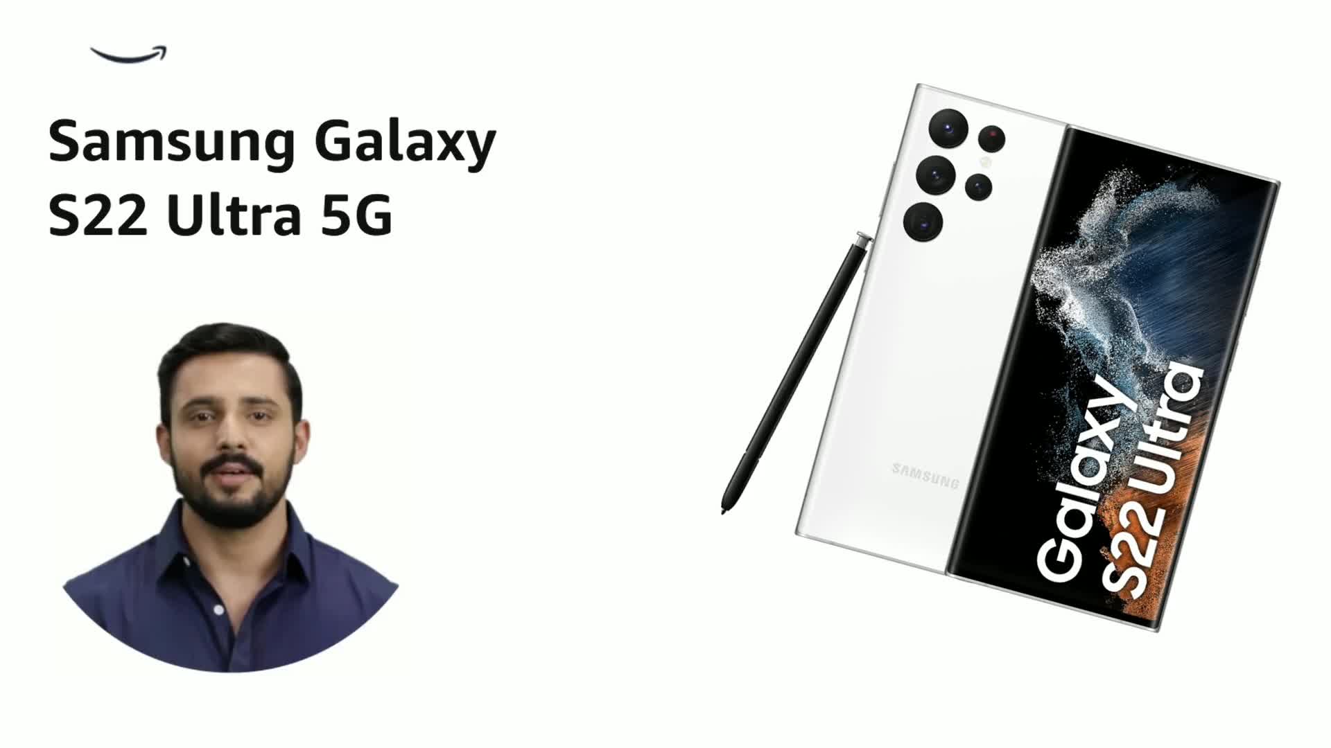 Refurbished) Samsung Galaxy S22 Ultra 5G (Phantom White, 12GB