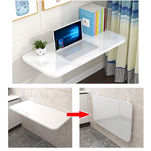 Table pliante murale blanche pour repas de cuisine et bureau à domicile - 3
