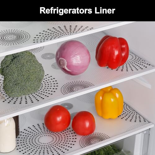 Image of Cooyes Shelf and Drawer Liner for Kitchen Cabinets - Non-Adhesive, Waterproof, Non-Slip Cabinet Liners for Scratch Protection, Desk, Refrigerator, Shelves, Drawers with Modern Pattern