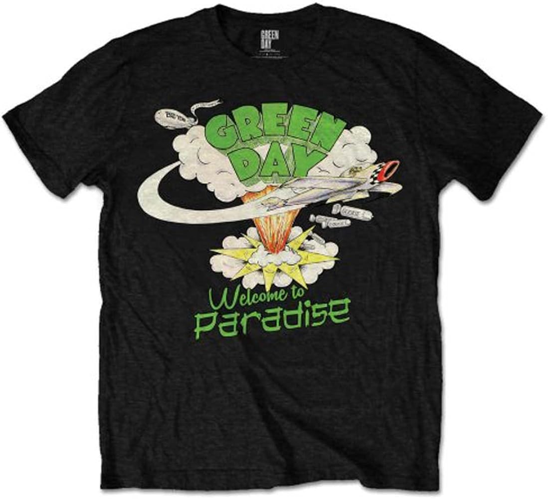 Amazon.com: Green Day Men's Welcome to Paradise T-Shirt XX
