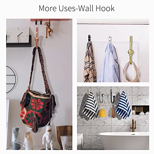 Hion Curtain Holdbacks Black, 2pcs Wall-Mounted Metal Curtain Tie Backs Curtain Hooks Holders for Hanging Curtains Other Items - Image 5