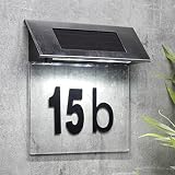 Design Solar LED Hausnummer Edelstahl Hausnummern #249