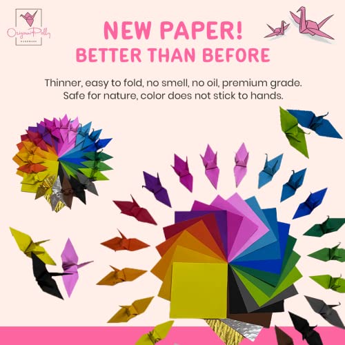 100 Origami Paper Double Sided Color Paper 3X3 Inches Soft Paper Square Easy Fold Paper For Folding Paper, Origami Cranes, Scrapbook Paper (3X3 -P05 Red) #TOP2