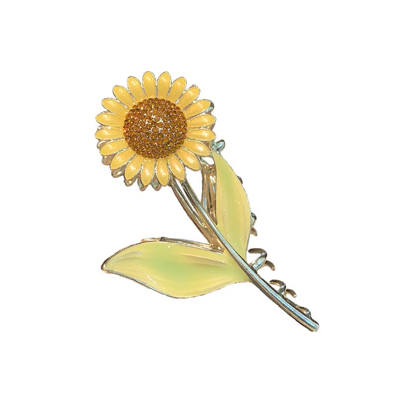 Miniatura 6 de Pinzas para el cabello con diseño de girasol, elegantes pinzas antideslizantes para el cabello con forma de flor, pinzas de pelo antideslizantes con