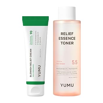 YUMU Skin Barrier Set, Hydrating Toner & Zinc Cream, Calming & Barrier Care, Korean Skincare