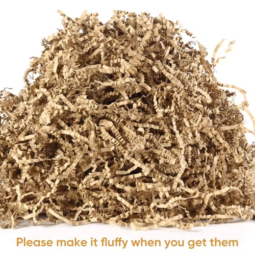 Clucycia 2LB Crinkle Cut Paper Filler Kraft Brown Shredded Paper for Gift Basket Filler Shred Paper for Easter Wedding Birthday Party Decoration Filling for Gift Wrapping by Clucycia - Image 4