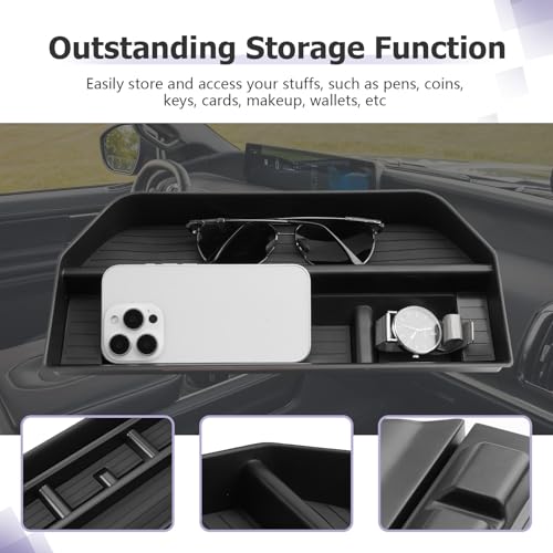 Image of LUWU for 2026 Expedition Dashboard Storage Tray 2025 2026 2027 Ford Expedition Active /Platinum /Tremor /King Ranch 13.2inch Behind Screen Organizer Center Console Dash Tray Expedition 2027 Accessories