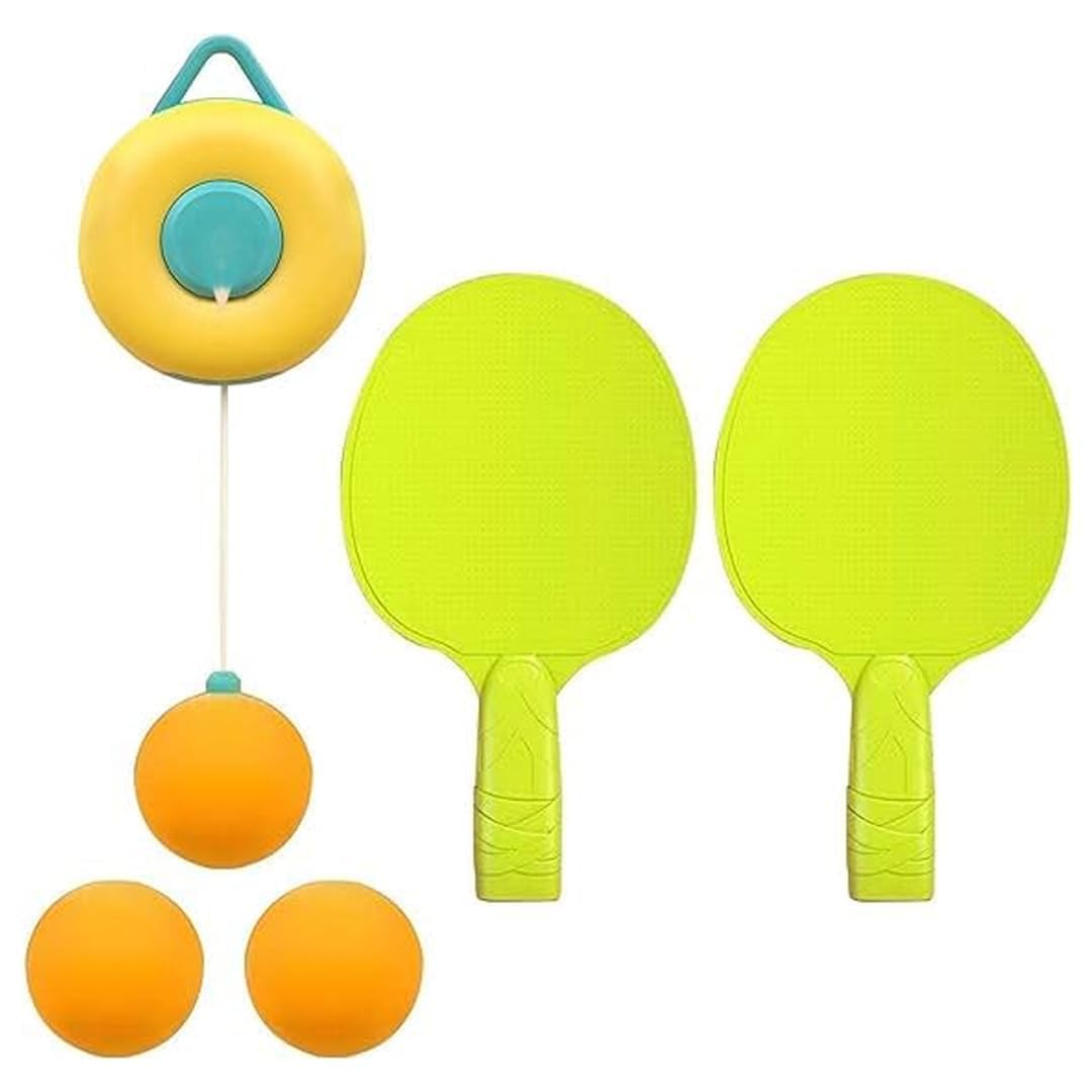 MOKRUSH Kids Indoor Hanging Table Tennis Trainer Set, 2 Rackets, 3 Balls, Adjustable Height, Pack of 1-image-19