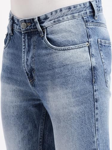 Image of SHOWOFFFF Men Solid Formal Trousers | Viscose Rayon Trouser for Mens | Low-Rise Loose Fit Cropped Trousers for Men's