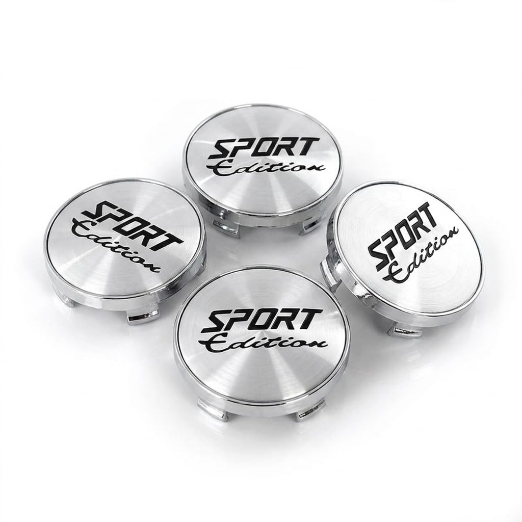GUOQINGYUANHANG 4 Pcs Wheel Center Caps for VW Tiguan Allspace II (5-Sitzer) 2016-2024, Rim Hub Cover Emblems Decoration Replacement Dustproof, Outer Diameter 60mm