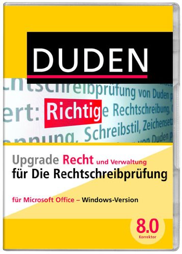 Preisvergleich Produktbild DUDEN Die Rechtschreibprüfung Upgrade Recht und Verwaltung, Korrektor 8.0