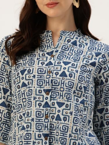 Image of Printed Mandarin Shirt - Casual & Chic (S-3XL)