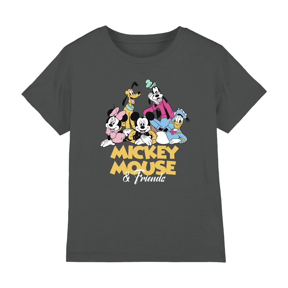 Mickey Mouse Friends Kids T-Shirt Charcoal 12-13 Years
