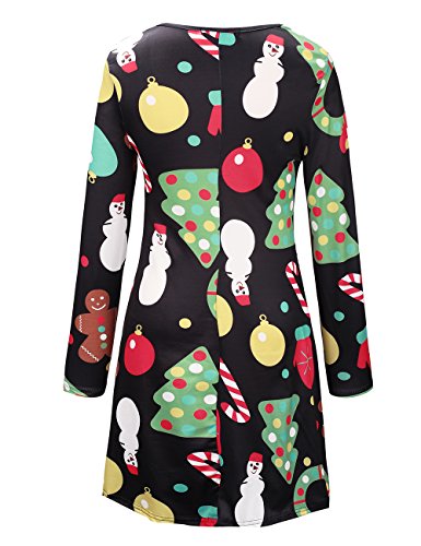 RUIYIGE Vestito di Natale delle Donne Vestito da