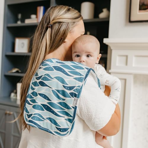 Image of Copper Pearl Premium Baby Burp Cloths - 3-Pack Large Cotton Burp Cloths, Extra Soft Spit Up Rags with 3 Absorbent Layers, Perfect for Baby Boy and Baby Girl Gifts