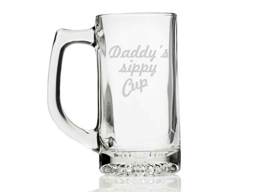Daddy's Sippy Cup Engraved Glass Beer Mug